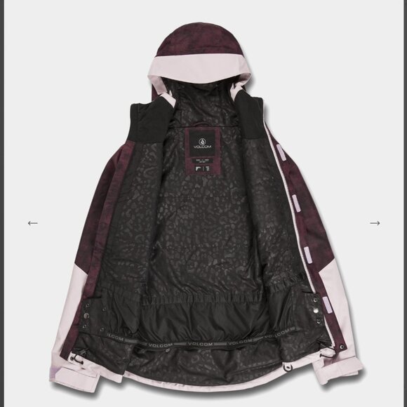 Volcom Burgundy and Pink Snowboard Ski Jacket - Picture 8 of 12